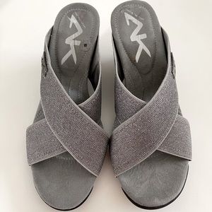 Anne Klein New Sport Silver Wedge Heel Size 6M Women’s shoes